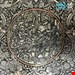سینی برنجی قلم زنی بیضی شکل طرح ساز و آواز استاد نعمتی 006