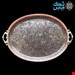 سینی برنجی قلم زنی بیضی شکل طرح ساز و آواز استاد نعمتی 006