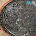 سینی برنجی قلم زنی بیضی شکل طرح ساز و آواز استاد نعمتی 006