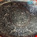سینی برنجی قلم زنی بیضی شکل طرح ساز و آواز استاد نعمتی 006