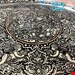 سینی برنجی قلم زنی بیضی شکل طرح ساز و آواز استاد نعمتی 006