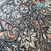 سینی مجمع برنجی قلمزنی گل و بلبل 004