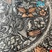 سینی مجمع برنجی قلمزنی گل و بلبل 004