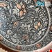 سینی مجمع برنجی قلمزنی گل و بلبل 004