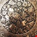 بشقاب مسی قلم زنی گل و مرغ استاد رسولی 022