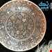 بشقاب مسی قلم زنی گل و مرغ استاد رسولی 022