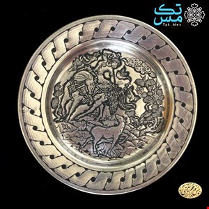بشقاب مسی سفارشی قلمزنی استاد نعمتی 007