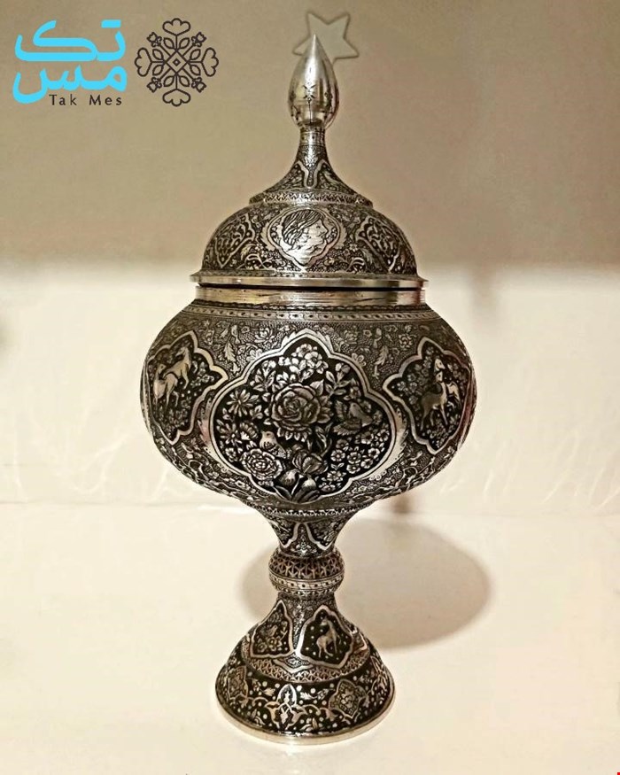 شکلات خوری مسی قلم زنی استاد رسولی 021