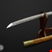 شمشیر سفارشی سامورایی Akihira Damascus Katana (DMC) 