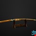 شمشیر سفارشی سامورایی Akihira Damascus Katana (DMC) 