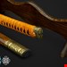 شمشیر سفارشی سامورایی Akihira Damascus Katana (DMC) 