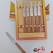 کارد میوه خوری استیل صادقی زنجان طرح چوب بسته 6 عددی