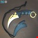 چاقوی کمپینگ کارامبیت(Karambit) دسته طلایی با غلاف