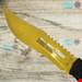 کارد شکاری دسته طنابی طلایی طرح کلمبیا AK150 ساخت زنجان 045