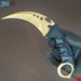 چاقوی کمپینگ کارامبیت(Karambit) دسته طلایی با غلاف