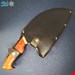 چاقوی سرآشپز مدل صربستانی( المازان Almazan knife ) دسته پادوک سفارشی استاد منفرد (غلاف دارد)