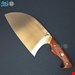 چاقوی سرآشپز مدل صربستانی( المازان Almazan knife ) دسته پادوک سفارشی استاد منفرد (غلاف دارد)