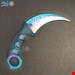 چاقوی کمپینگ کارامبیت(Karambit) دسته هفت رنگ با غلاف