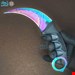 چاقوی کمپینگ کارامبیت(Karambit) دسته هفت رنگ با غلاف