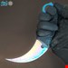 چاقوی کمپینگ کارامبیت(Karambit) دسته هفت رنگ با غلاف