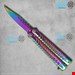 چاقوی پروانه ای هفت رنگ 002 butterfly knife