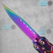 چاقوی پروانه ای هفت رنگ 002 butterfly knife