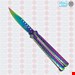 چاقوی پروانه ای هفت رنگ سایز بزرگ 005 butterfly knife