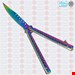 چاقوی پروانه ای هفت رنگ سایز بزرگ 005 butterfly knife