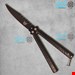 چاقوی پروانه ای مشکی 004 butterfly knife