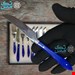 سرویس کارد و چنگال پذیرایی آبی نگین 016