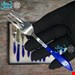 سرویس کارد و چنگال پذیرایی آبی نگین 016