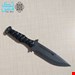 کارد شکاری دسته فایبر گلاس مشکی عباس بیات 005