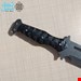 کارد شکاری دسته فایبر گلاس مشکی عباس بیات 005