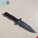 کارد شکاری دسته پلکسی گلاس قهوه ای عباس بیات 006