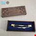 چاقو جیبی قلمتراش دو تیغه دسته رزین اپوکسی صادق 011