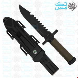 چاقوی شکاری خارجی دسته سبز و خاکستری کلمبیا مدل 2548B 
