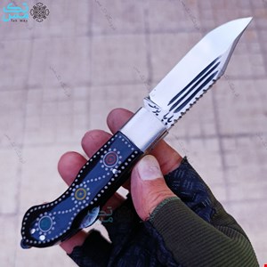 چاقوی جیبی ضد زنگ ضامندار یوسف طرح بابا زنجان