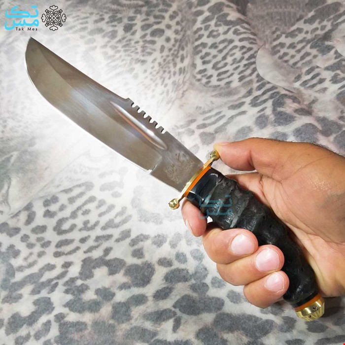 چاقو کمپینگ و طبیعتگردی دسته طرح شاخ استیل علیخانی 