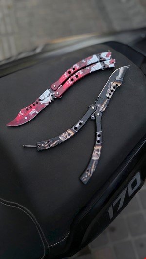 چاقوی پروانه ای جوکر سایز بزرگ (22 سانتی) 001 butterfly knife
