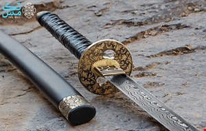 شمشیر سفارشی کلکسیونی Damascus Katana (DMC)