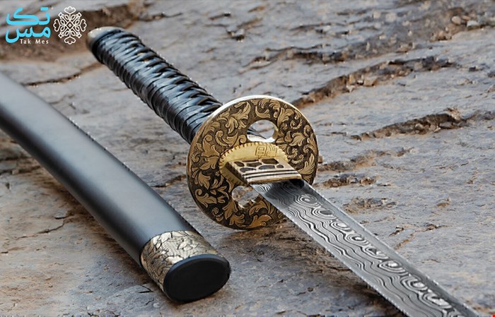 شمشیر سفارشی کلکسیونی Damascus Katana (DMC)