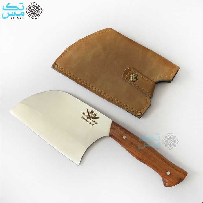 چاقوی سرآشپز مدل صربستانی( المازان Almazan knife ) ضد زنگ توحید زنجان(غلاف دارد)