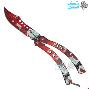 چاقوی پروانه ای جوکر سایز بزرگ (22 سانتی) 001 butterfly knife