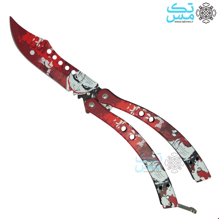 چاقوی پروانه ای جوکر سایز بزرگ (22 سانتی) 001 butterfly knife