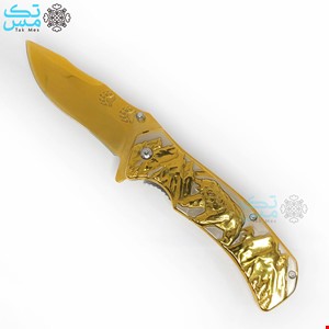 چاقوی جیبی باک طلایی مدل خرس گریزلی