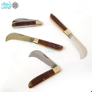 چاقوی پیوند زنی رستمی دسته کائوچو تیره 15.8 سانتی