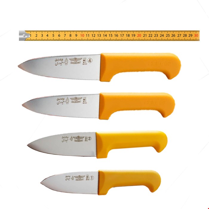 چاقوی سلاخی و قصابی دسته پلاستیک حیدری(چهار سایز)