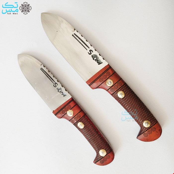 چاقوی سلاخی و پوست کنی استاد اسماعیل قمی بهمراه غلاف(دو سایز)