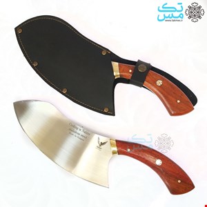 چاقوی سرآشپز مدل صربستانی( المازان Almazan knife ) مدل خم سفارشی استاد منفرد (غلاف دارد)