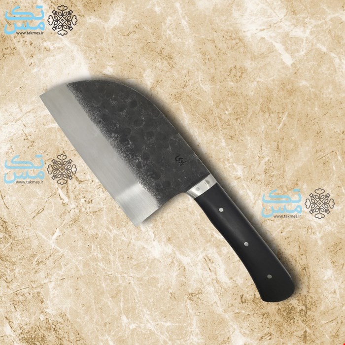 چاقوی سرآشپز مدل صربستانی( المازان Almazan knife ) با دسته پلکسی گلس سفارشی استاد هادی(غلاف دارد)